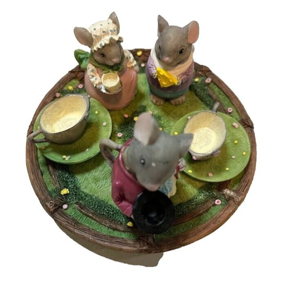 Vintage Collectible 1994 Ranger International 10 Piece Miniature Mice Tea Set